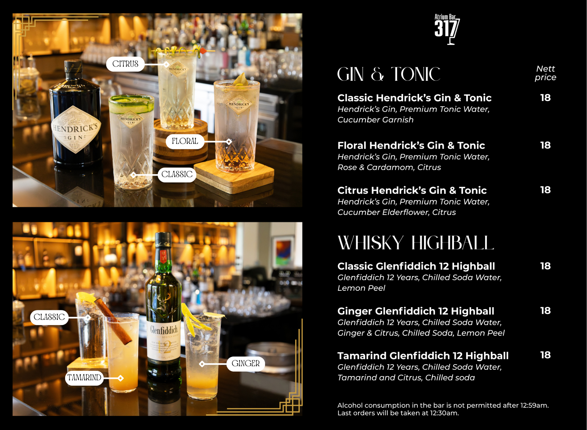 gin tonic and whisky highball