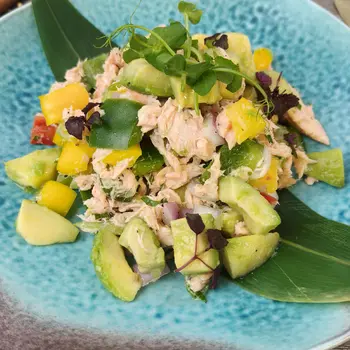 Mediterranean Herb Avocado Salmon Salad